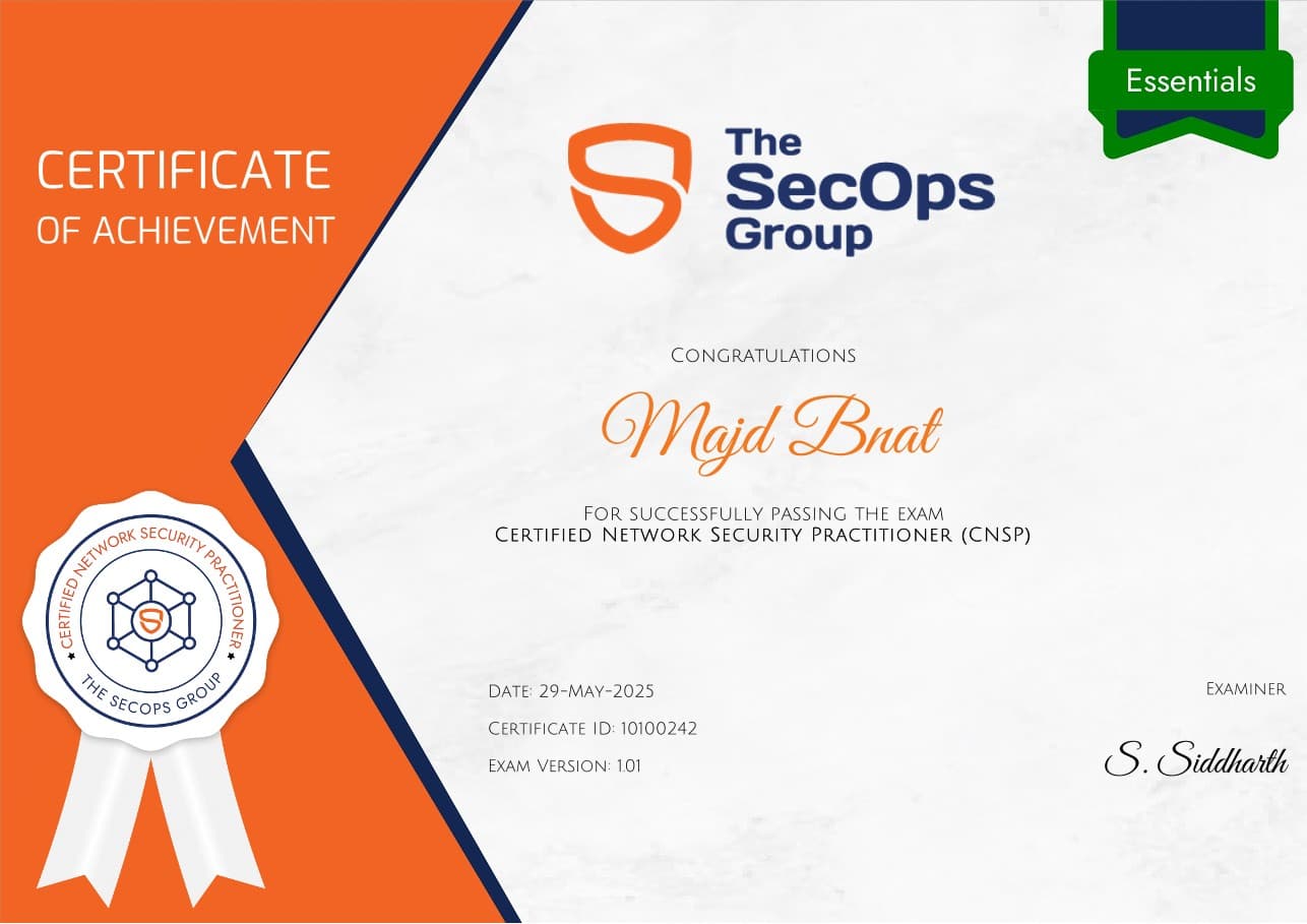 Certified Network Security Practitioner (CNSP)